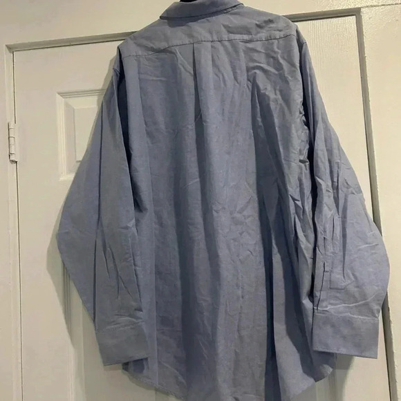 Men’s Chaps Blue Long Sleeve Button Down Shirt Size 17/17 1/2 34/35 - Picture 3 of 5
